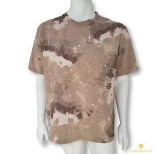 Louis Vuitton Beige 100% Cotton Tie Dye T-Shirt